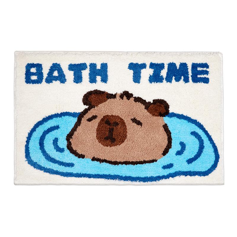 Cartoon Bathroom Carpet Absorbent Soft Floor Mat, Bedroom Bedside Decorative Floor Mat