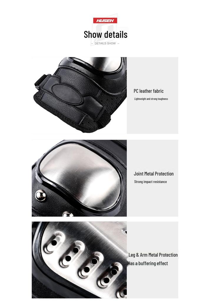 KUSEK Motorcycle Protective Gear: Windproof Knee & Elbow Pads for Cycling and Riding.