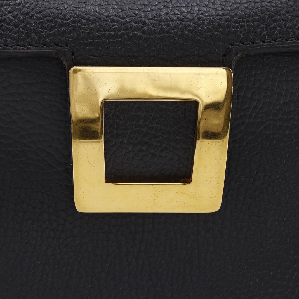 DELVAUX One Handle Handbag Gray Leather Women Used