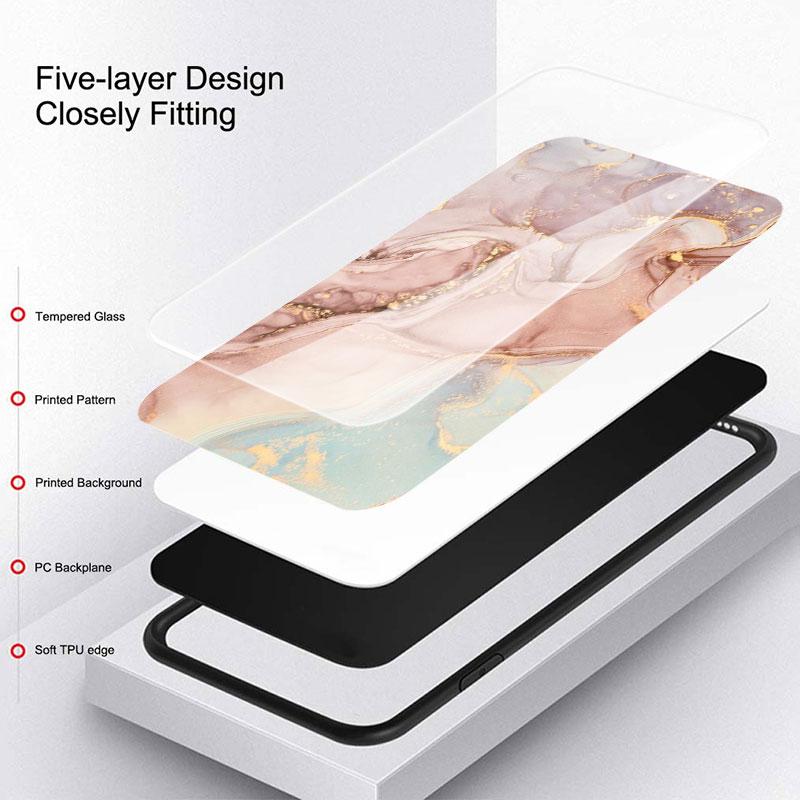 Luxus-Cool-Glashülle mit Marmormuster für Samsung Galaxy S22 S20 FE S21 Plus Telefonabdeckung S10 5G S9 Note 20 Ultra 10 Lite Shell