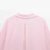 European & American 2025 Women's Street Fashion Linen Blend Solid Color Long Sleeve Cardigan Shirt