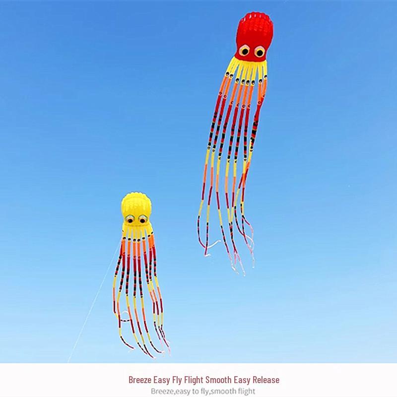 15-Meter 3D Soft Octopus Kite - Large Cylinder Design