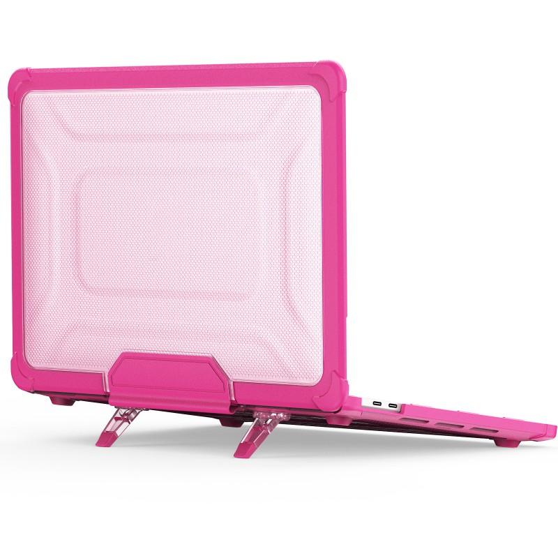 Transparent Matte PC Laptop Case MacBook Air 13 Pro With Anti-Slip Stand Shockproof Protection Heat Dissipation