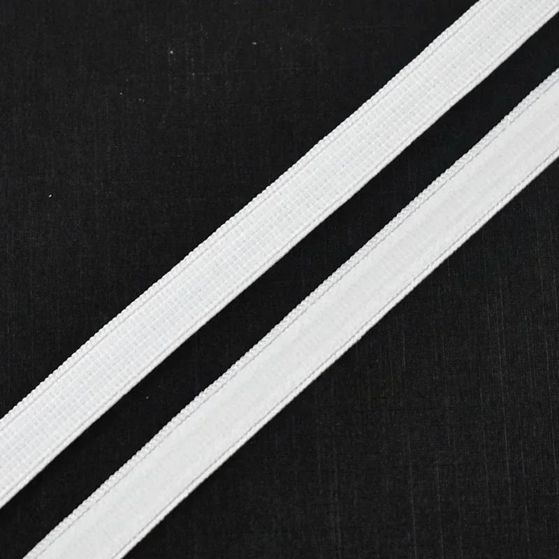 Meetee 10-50M 10mm Non-slip Elastic Bands Silicone Tapes for Bra Underwear Shoulder Belt Sewing Rubber Ribbons Garment Accessory