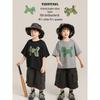 Yoyou Jungen 10A Antibakterielles Kurzarm-T-Shirt mit Cartoon-Pony-Print