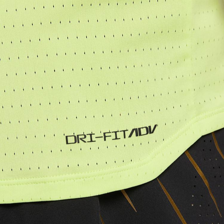 Nike Aeroswift Dri-Fit Adv Comfortable Soft Skin-Friendly Breathable Solid Color Fashion Short Sleeve T-Shirt Men Tops Light-Lemon-Yellow HJ3378-736