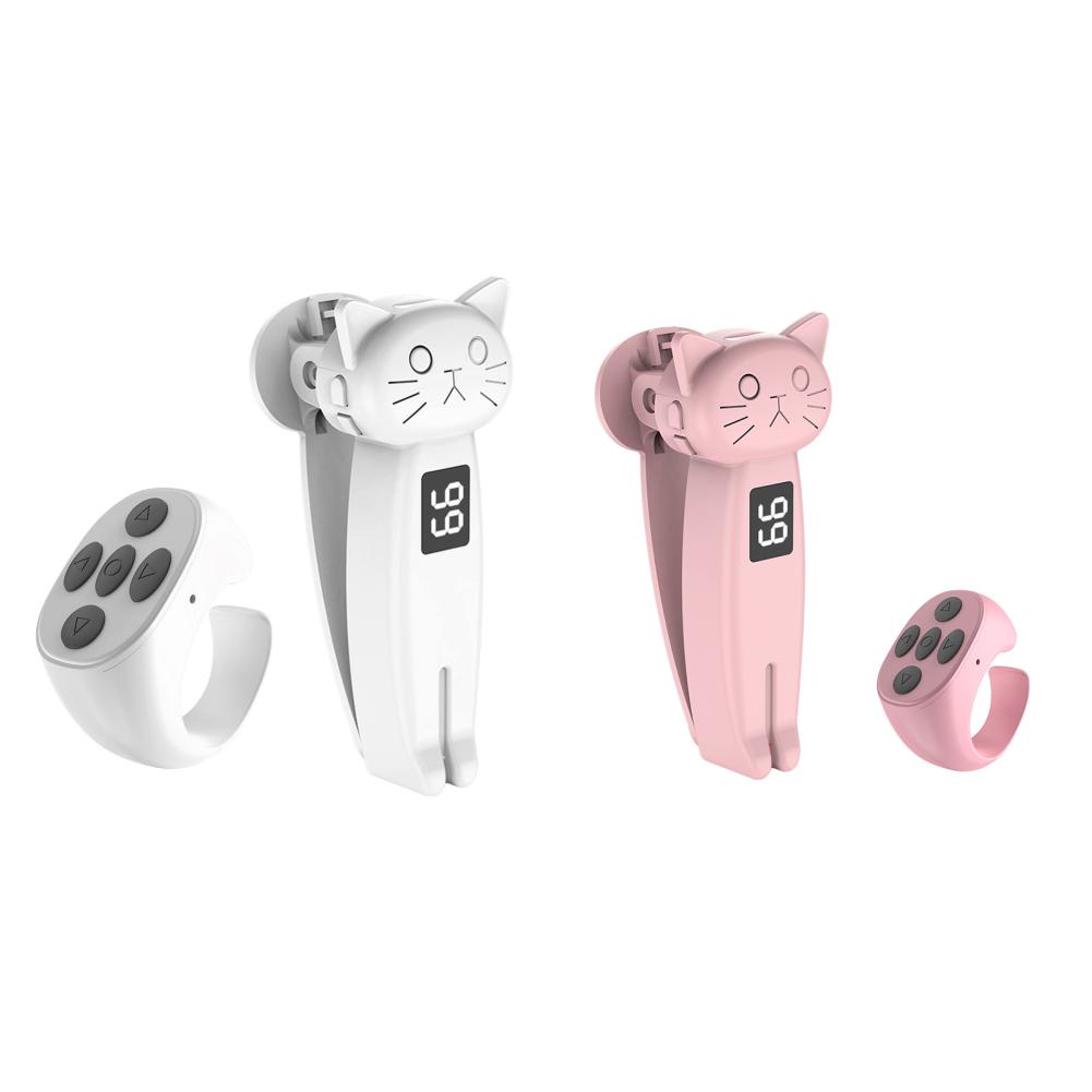 

Пульт дистанционного управления Page Turner Bluetooth-совместимый телефон 5.3 с автоматическим кликером(белый)