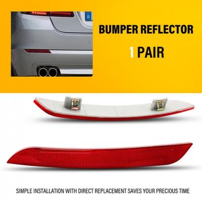 2x Red Lens Rear Bumper LH RH Reflector Assy For 2011-2013 BMW 535i xDrive Sedan