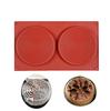 Large Silicone Cake Mold Discs Biscuit Mould 2 Holes Round Cylinder Chocolate Mold for Cookie Candy Jelly Muffin Sandwiches Soap