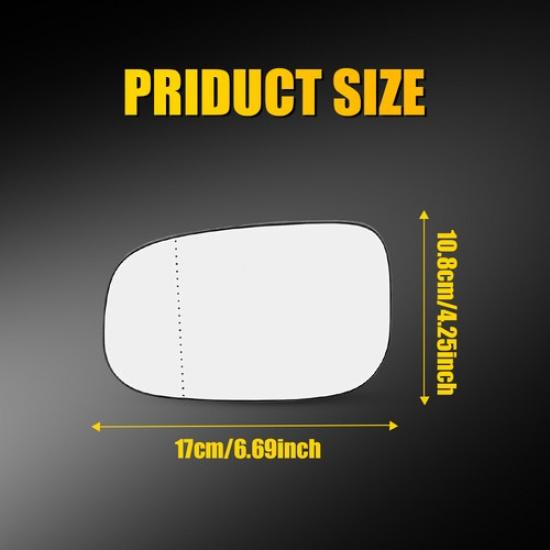 Driver Side Heated Mirror Glass With Backing Plate For Volvo C30 2.5L 2012-2013