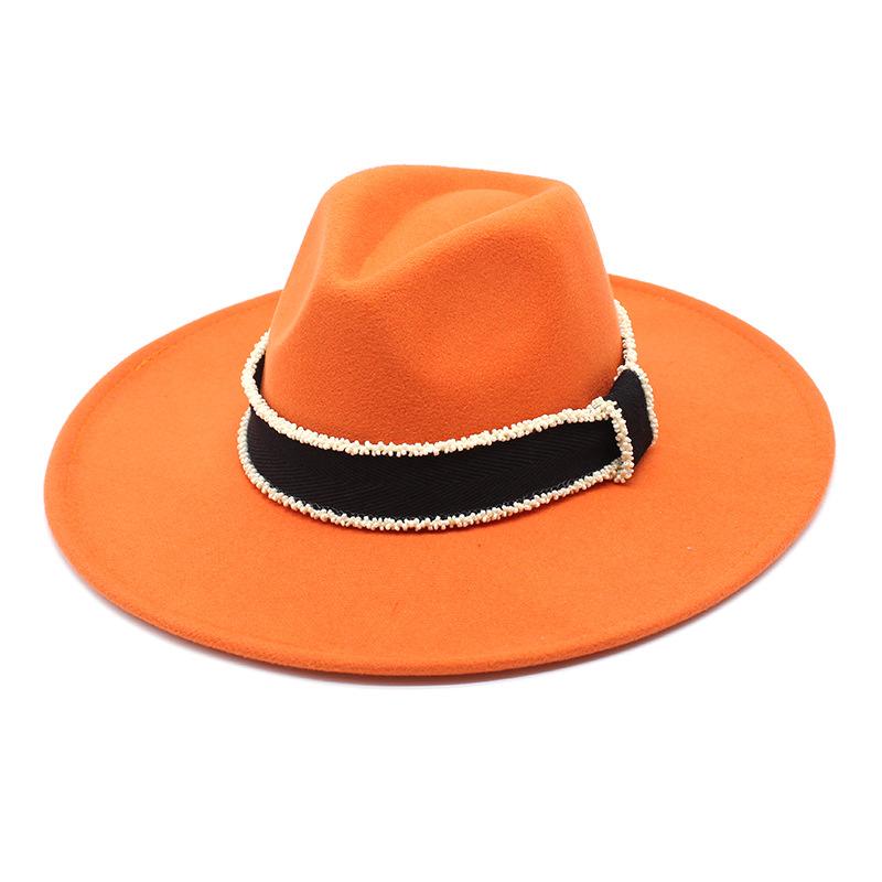 Retro Multi-Color Peach Heart Top Hat, Big-Brimmed Jazz Hat, British Woolen Felt Hat, Men'S And Women'S Top Hat 9.5Cm