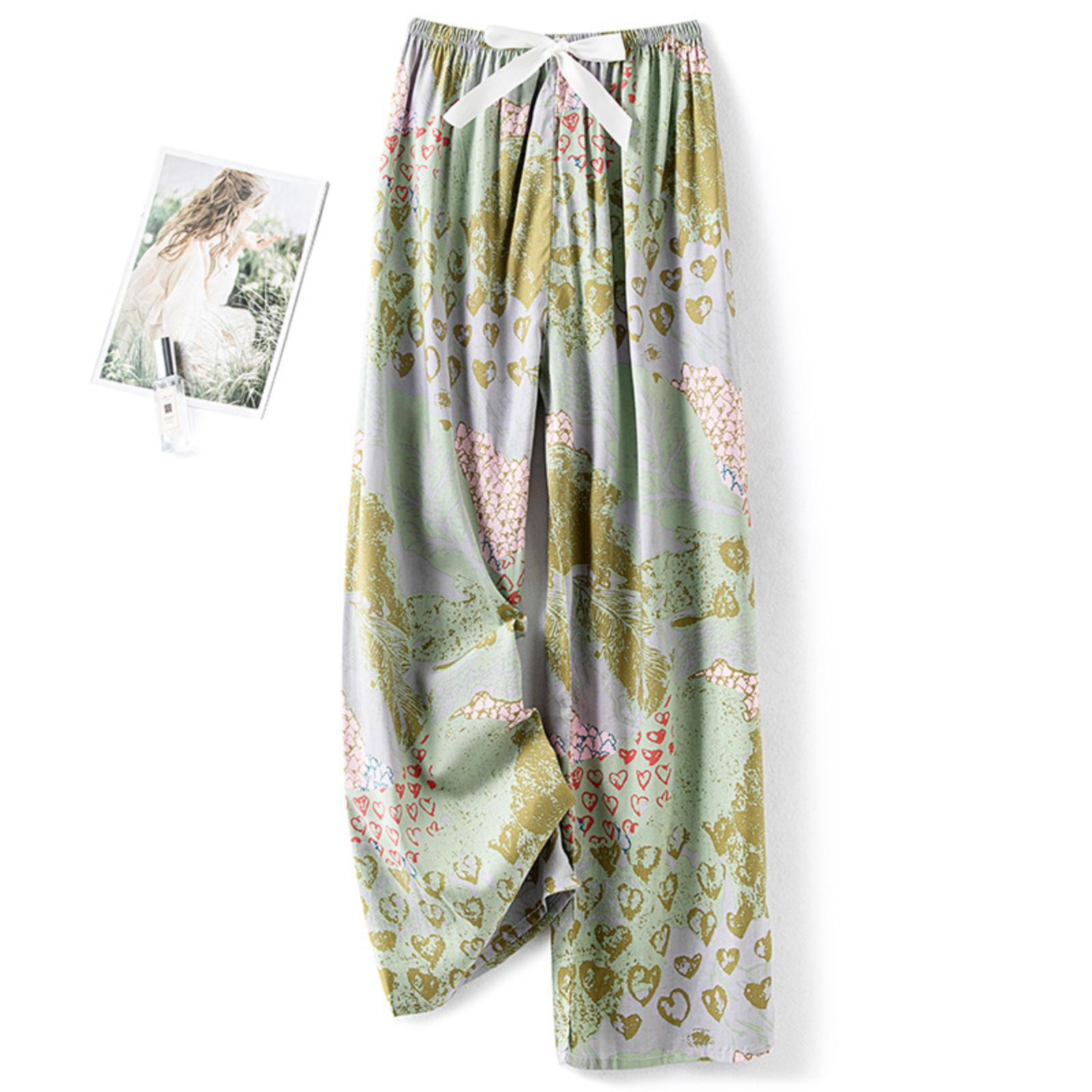 

Women s Pajama Pants, Loungewear Pants, Cotton, Loose Fit, Plus Size, Wide,leg Pants One Size