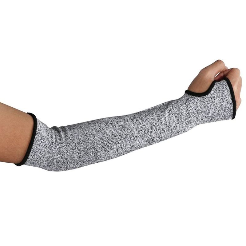 Agujero para el pulgar 5 HPPE Resistente al corte Manga para el brazo a Prueba de mordeduras Antiabrasión Protector de seguridad Manga para el brazo 15/20/25/30/35/40/45cm