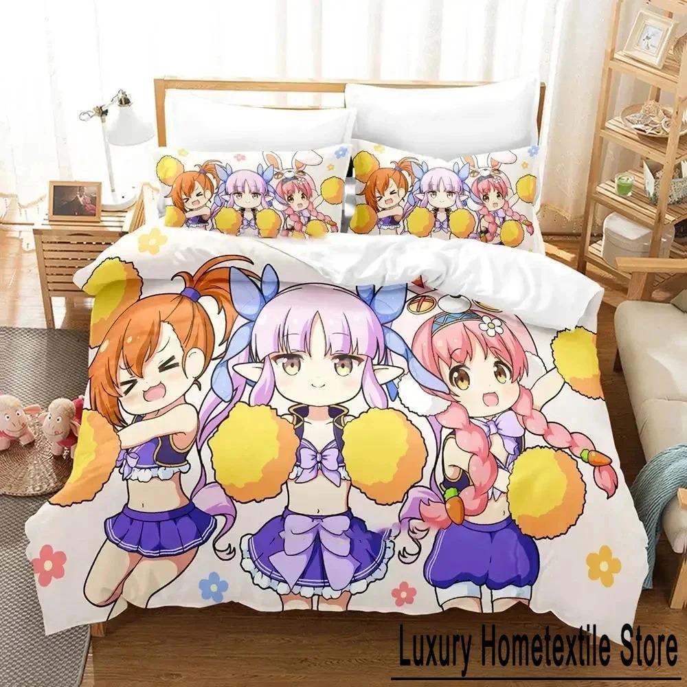 Anime Game Princess Connect! ReDive Bedding Set Duvet Cover Bed Set Quilt Cover Pillowcase Comforter king Queen Size Boy Adult
