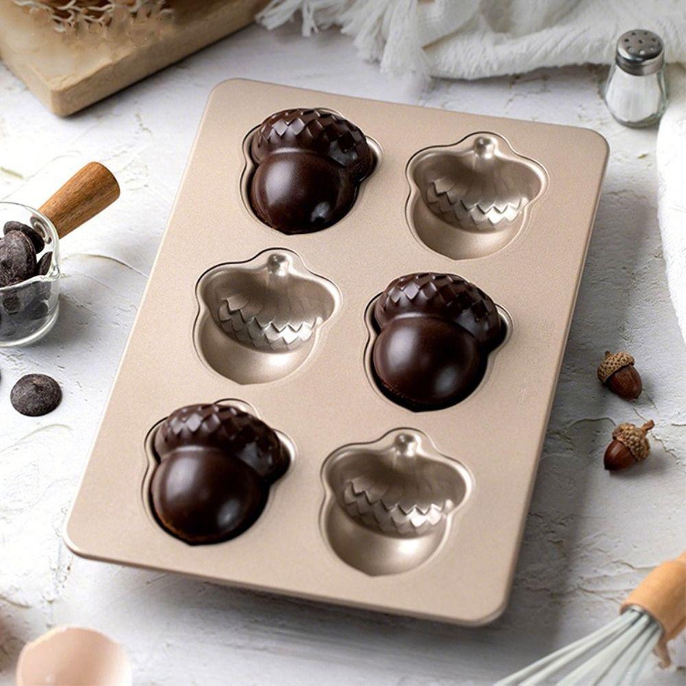 Hazelnut Shape Chocolate Dessert Mold 6-Cavity French Pastry Baking Mold Cake Mold Pastry Making