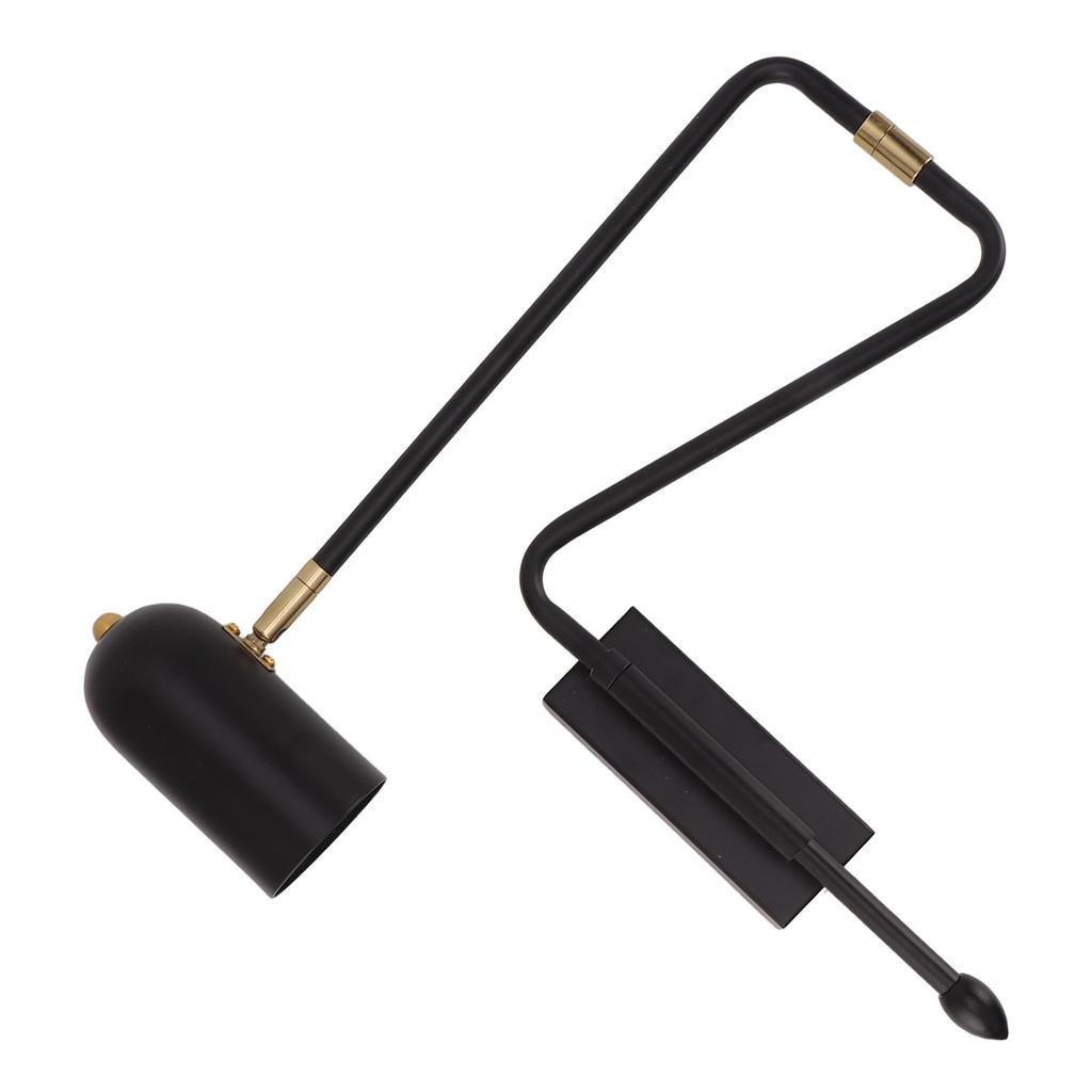 Swing Arm Wall Sconce Iron E27 E26 Adjustable Angle Modern Bedside Hardwired Reading Sconce for