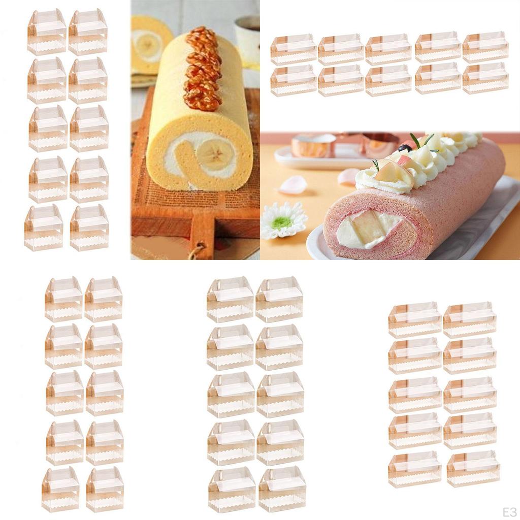 10 Pack Cake Boxes for Pastries And Cupcakes with Handle Outdoor Events