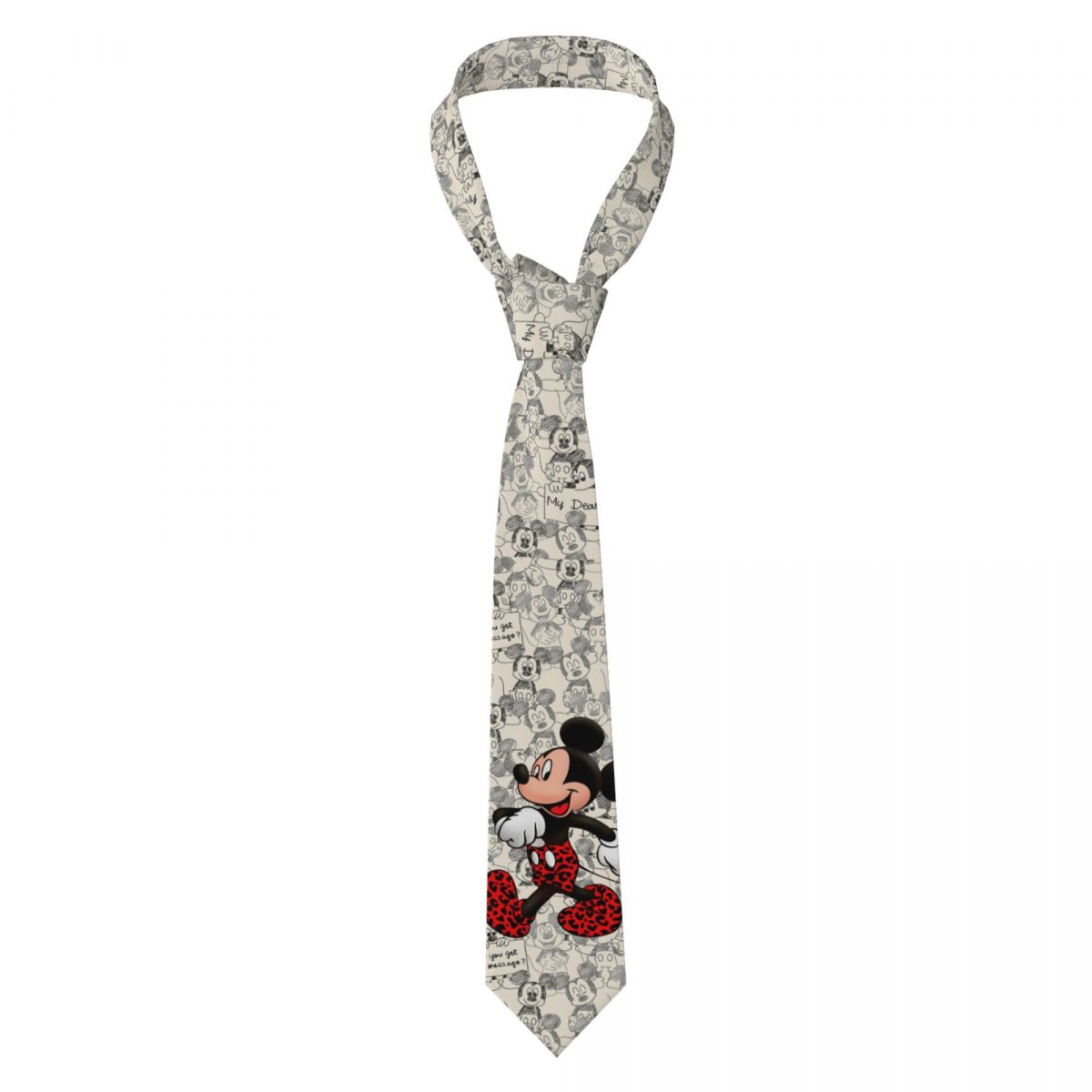 Customized Mickey Mouse Necktie Men s Silk Cartoon Neck Ties for Party