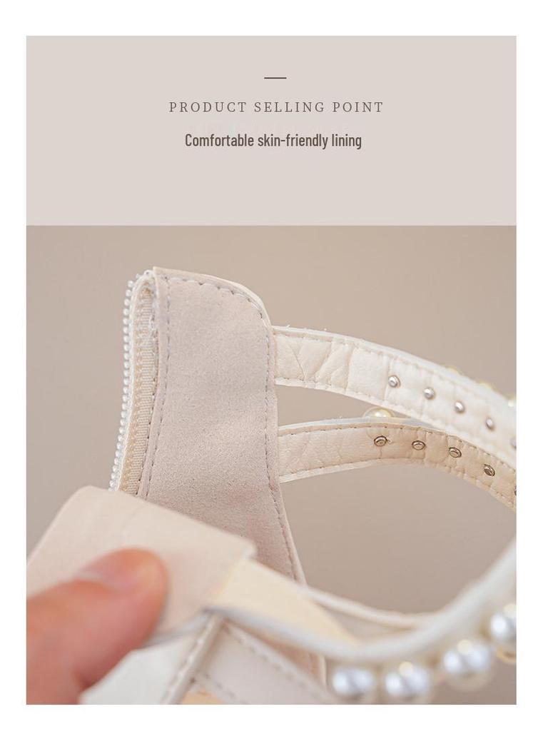 Summer 2025 Girls' Cute Princess Open Toe Sandals – Soft Sole, Perfect for Little and Big Kids At the Beach.