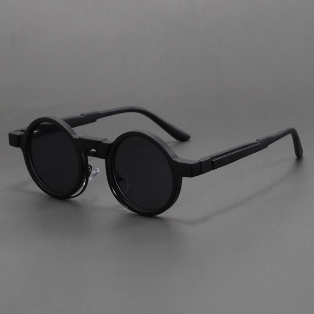 New Steampunk Round Sunglasses Personalized Hip Hop Trendy Unisex Fashion Eyewear for Men Women