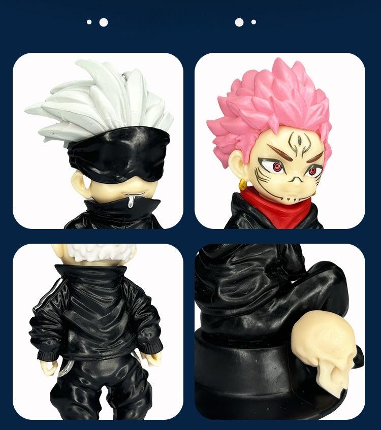 Anime Q-version Jujutsu Kaisen Gojo Satoru Itadori Yuji PVC Action Figure Toys Kids Gifts Collectible Model 13cm