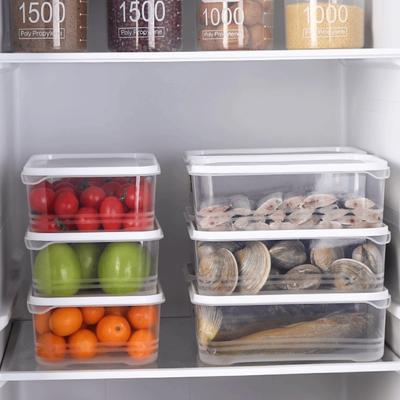 Plastic Food Storage Box with Lid Refrigerator Safe Freezer Sealed Box Leakproof Fresh Keeping Frozen Food Box Freezer Storage