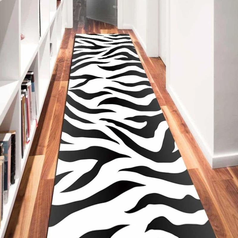 Leopard Print Runner Rug AAnimal Fur Texture Print Home Decor Mat Absorbent Non-Slip Hallway Autumn Winter Decor Carpet