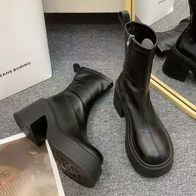 Fashion High Heels Women Ankle Boots Platform Chunky Fashion Shoes Winter Dress Designer Pumps 2025 New Cozy Goth Chelsea Botas De Mujer