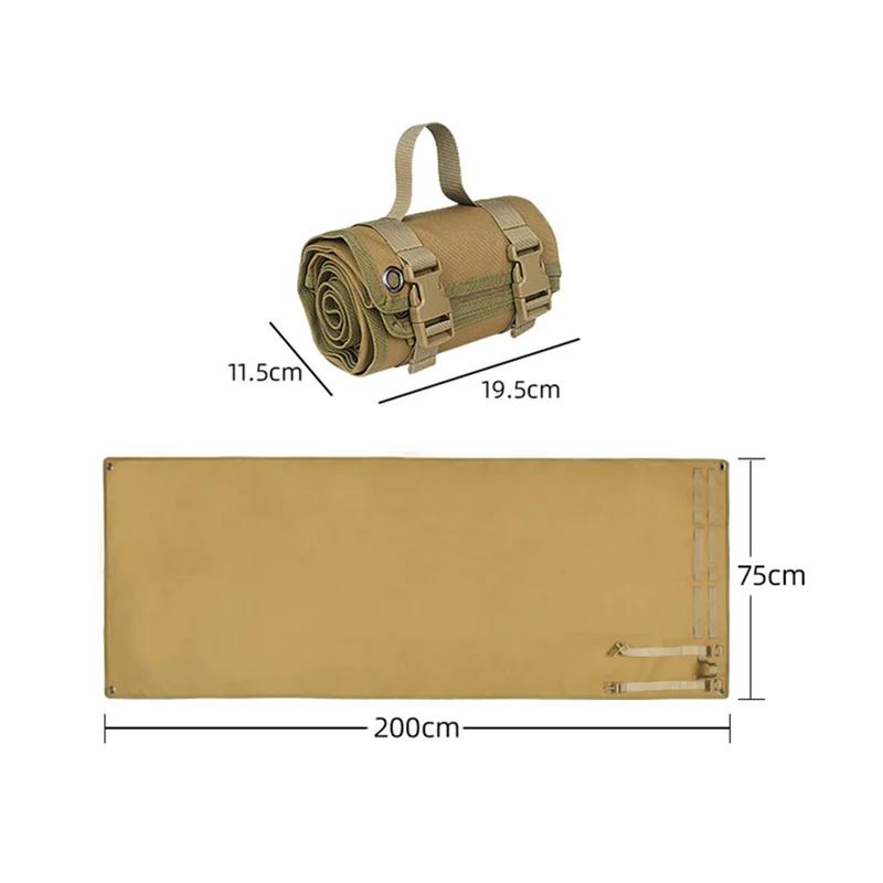 Outdoor Waterproof Non Slip Double Sided Camping Mat Multifunctional Sports Fitness Exercise Training Pad Yoga Gym Picnic Ground Sheet Gear