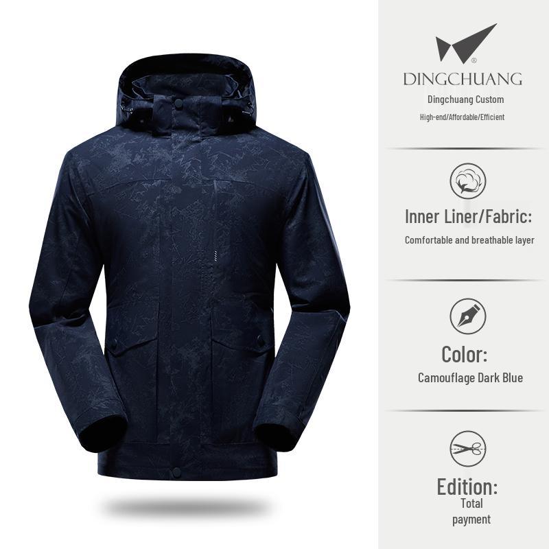 Embroidered Hooded Windbreaker for Toyota Honda Outdoor Workwear - Lightweight Jacket with Zipper