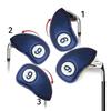 11Pcs Waterproof Golf Putter Cover Golf Iron Head Cover PU Leather Golf Club Cover Iron Headcover Golf Club Head Covers