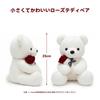 Cute Rose Teddy Bear Plush Toy, 25cm Tall, Small Size, Body Pillow, Funny Animal Stuffed Animal Gift, Perfect for Mother's Day, Valentine's Day, or