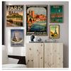 Canvas Painting Vintage Wall Pictures Kraft Posters Coated Stickers Home Decoration Gift Europe Travel To France Paris