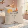 Wine Animal Art Design INS Cushion Cover Silky Short Plush Invisible Zipper Dustproof Sofa Pillow Case For Home Decor