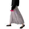 Vintage French Floral Midi Skirt With High Waist For Elegant Summer Wear