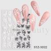 3D Floral Nail Art Stickers: Camellia & Tulip Embossed Adhesive Designs