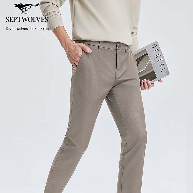 Septwolves Men's Wrinkle-Resistant Stretch Casual Pants