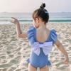 Summer Girls Swimsuit One Piece Swimsuit Bowknot Swimwear For Children Summer Bikini Bathing Suit 1-6 Years