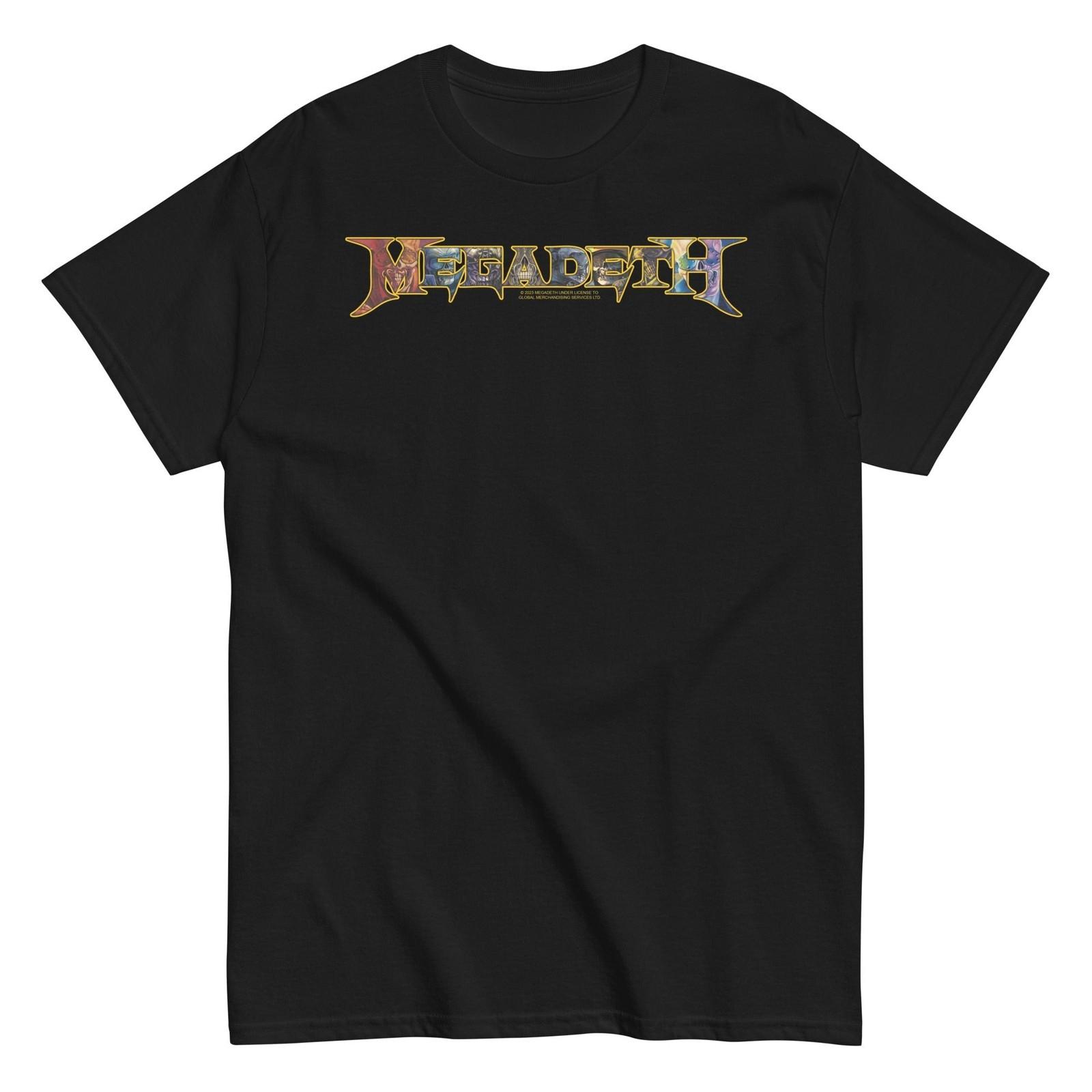 MerchMoment Megadeth Vic Lettered Logo T-Shirt T-Shirt Black New XXL