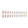 24-Piece Fresh Spring Floral Oval Nails - Medium Length False Fingernails