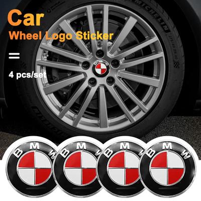 FA64Pc 50mm 60mm 56mm Wheel Center Caps Emblem Badge Sticker 50th Anniversary For E39 E46 E90 E60 E87 E53 F10 F20 F30 M X3 X5