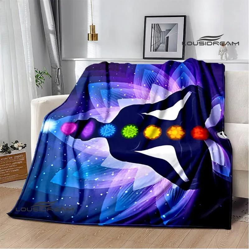 3D Chakra Printed Blankets Warm Flannel Blankets Soft and Comfortable Blanket Bed Linings Blankets for Beds Birthday Gift