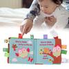 Infant Cloth Book Cute Animal Learning Rattle Wear Resistant Educational ToyType B