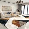 Tappeto Geometrico Dorato Chic Tappeto Moderno Elegante per Soggiorno Area Spaziosa Tappetino Morbido Antiscivolo Decorazione Divano per Camera da Letto