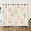 Curtain Animal Rabbit Illustration Curtain Digital Printing Blackout Curtain No Punching