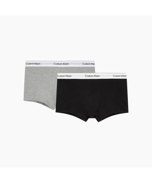 

[CK] Мужские плавки-боксеры Icon Cotton Stretch 2 шт._NB4391UJH [Отправка из Кореи] 100% Оригинал Grey Black - S