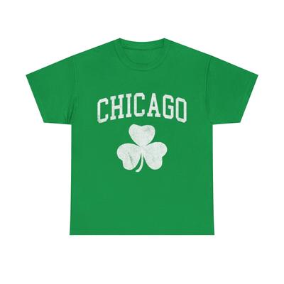 Chicago Irish Shamrock Graphic Tee Shirt