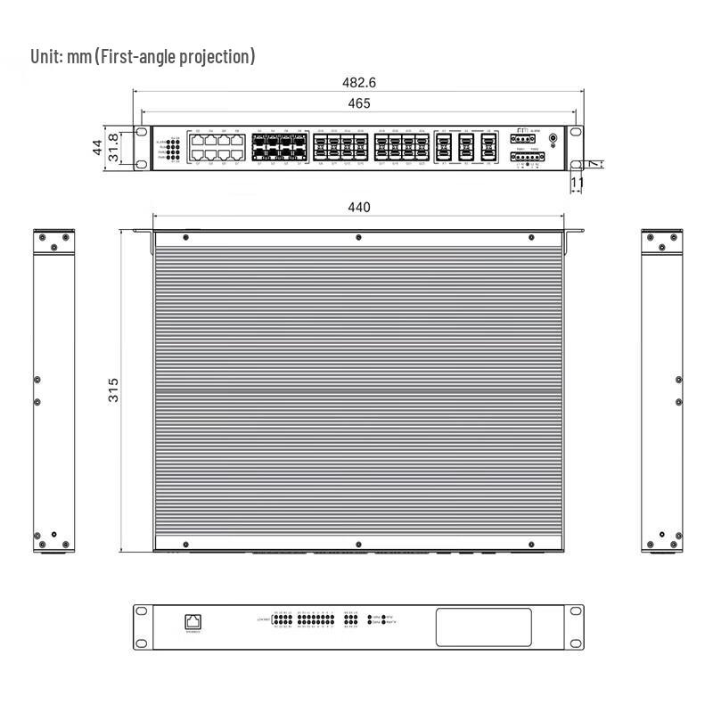 Maiwei 30-Port Layer 3 10G Core Industrial Ethernet Switch