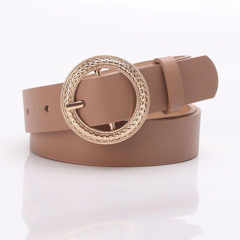 Chic Women's Casual Denim Pants Belt Trendy Korean Style Pu Waist Belt For Every Occasion