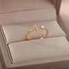 18k Gold Plated Unisex Letter Ring - Choose Any Initial A-Z